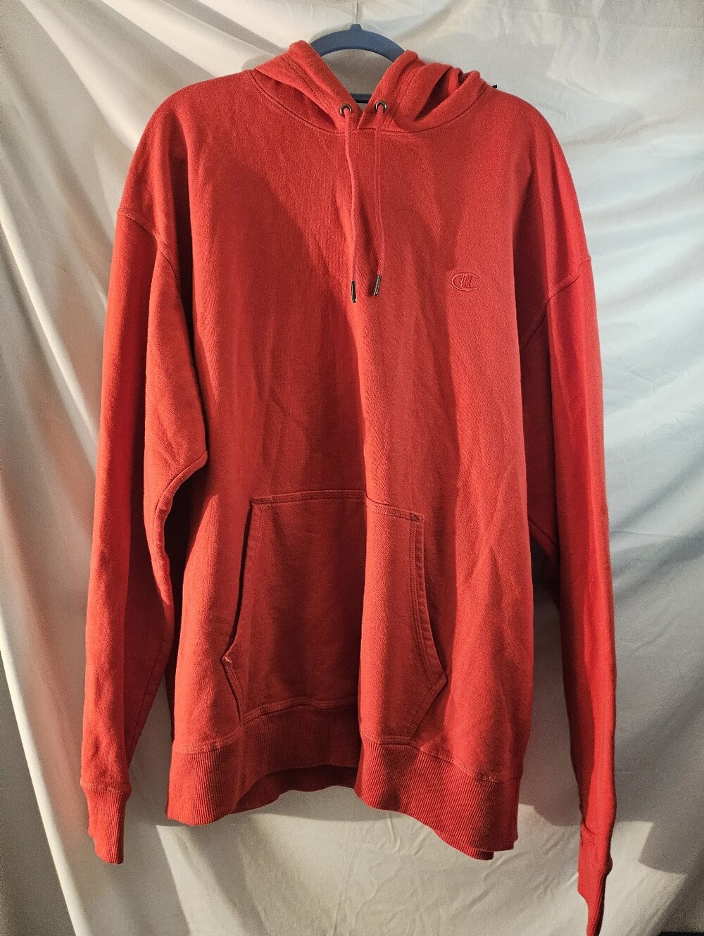 Champion Red Pullover Hoodie with Kangaroo Pocket Men's Xxl